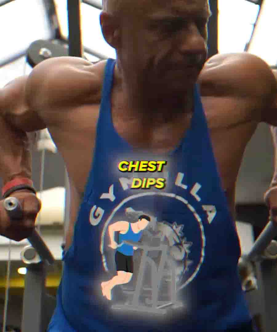 Learn how to engage the chest to the max with the chest dips | GymZilla ...