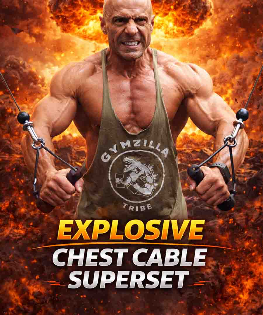 Hand Control Chest Exploding Creature After this superset your chest will explode! | GymZilla Tribe Exercises